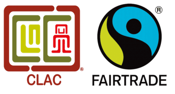 CLAC and Fairtrade International certification logos