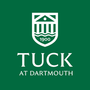 Tuck School of Business at Dartmouth logo featuring Equifruit speaking engagement